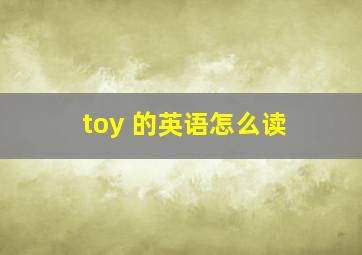 toy 的英语怎么读